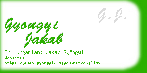 gyongyi jakab business card