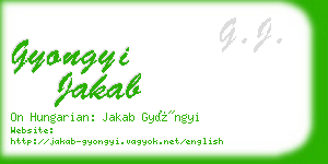 gyongyi jakab business card